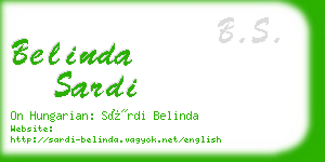 belinda sardi business card